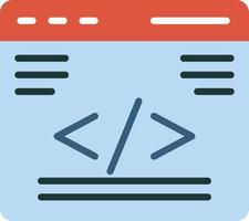 Web-Programmierung flaches Symbol vektor