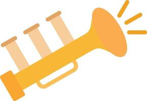 trumpeter platt ikon vektor