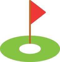 golf flagga platt ikon vektor