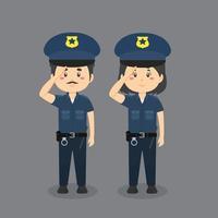 Polizei Zeichensatz vektor