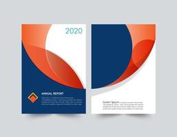 Jährliche Berichtsvorlage für orange und blaue Formen