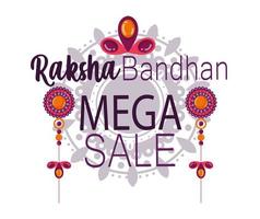 Raksha Bandhan Mega Sale Poster vektor