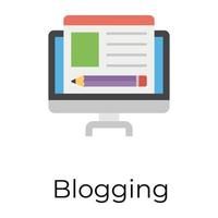 trendige Blogging-Konzepte vektor