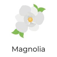 trendig magnolia begrepp vektor