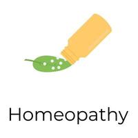 trendig homeopati begrepp vektor