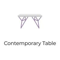 trendiger moderner Tisch vektor