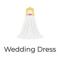 trendiges Hochzeitskleid vektor