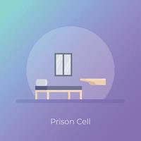 trendige Gefängniszelle vektor