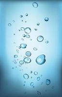 realistisches aquatisches wasser mit blasenluft vektor
