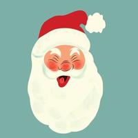 Vektor-Cartoon-Weihnachtsmann-Charakter-Porträtillustration. vektor