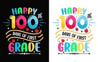 100:e dagar av skola t skjorta, hundra dagar t skjorta design, 100 dagar av kärleksfull skola, gungande 100 dagar av skola, 100 dagar av utjämning upp, vektor