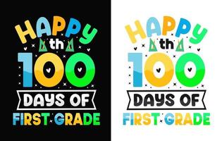 100 Tage Schult-shirt, Hundert Tage T-Shirt-Design, 100 Tage liebevolle Schule, 100 Tage Schule rocken, 100 Tage Leveln, vektor