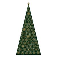 Illustration eines Weihnachtsbaums. Weihnachtsbaum aus Schneeflocken. Vektor-Illustration auf weißem Hintergrund vektor