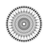 Mandala, Mandala-Musterschablonen-Doodles, runde Ornamentmuster für Henna, Mehndi, Tätowierung, Malbuchseite vektor