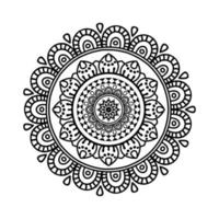 mandala, mandala mönster stencil doodles, runda prydnad mönster för henna, mehndi, tatuering, färg bok sida vektor