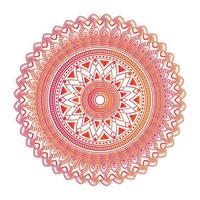 Farbverlaufsmandala auf weißem, isoliertem Hintergrund, Mandala mit floralen Mustern. Ornamente vektor