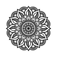 mandala, mandala mönster stencil doodles, runda prydnad mönster för henna, mehndi, tatuering, färg bok sida vektor