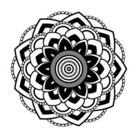 mandala, mandala mönster stencil doodles, runda prydnad mönster för henna, mehndi, tatuering, färg bok sida vektor
