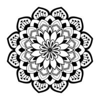 mandala, mandala mönster stencil doodles, runda prydnad mönster för henna, mehndi, tatuering, färg bok sida vektor