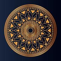 luxuriöses goldblumenmandala-arabeskenmuster für druck, poster, cover, broschüre, flyer, ornamentale runde spitzenverzierung im orientalischen stil vektor