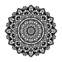 mandala, mandala mönster stencil doodles, runda prydnad mönster för henna, mehndi, tatuering, färg bok sida vektor