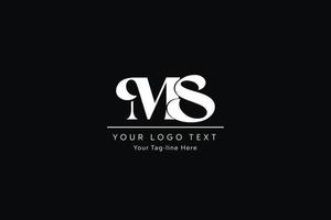 MS-Brief-Logo-Design. kreative moderne sm-Buchstaben-Symbol-Vektor-Illustration. vektor