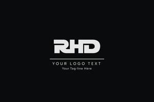 rhd brev logotyp design. kreativ modern r h d brev ikon vektor illustration.