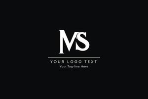 MS-Brief-Logo-Design. kreative moderne sm-Buchstaben-Symbol-Vektor-Illustration. vektor