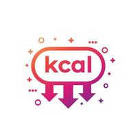 kcal, Kilokalorie reduzierendes Symbol, Vektorgrafiken vektor