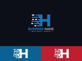 Buchstabe h hh Expressversand-Logo-Icon-Design vektor