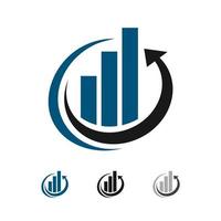 abstraktes Diagramm und Pfeil für Wirtschaft Corporate Business Finance Marketing Logo Vektor
