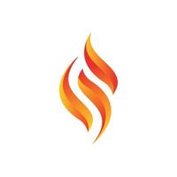 Feuerflammen-Vektorlogo-Designikonenillustrationen im weißen Hintergrund vektor