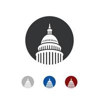 Regierungssymbol Premium Creative Capitol Building Logo Vektordesign ikonische Wahrzeichen Illustrationen vektor