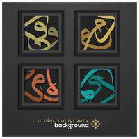 Gruß arabische Kalligrafie-Vektordesign für Hintergrund, Tapete, Karte, Design-Interieur, Banner, Cover und Brosur vektor