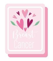 motivierendes rosa Plakat des Brustkrebsbewusstseinsmonats vektor