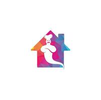 genie food home shape konzept logo design. Genie Food Delivery-Logo-Design. vektor