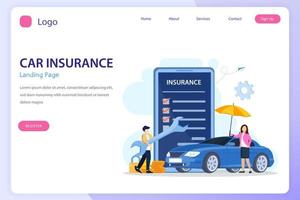 PrintCar-Versicherungsformular mit Regenschirm. versicherungsagent, schutz, schaden oder kollisionsvektor vektor
