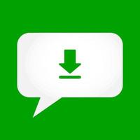 Download-Symbol mit grünem Hintergrund. sprechen, sprechen und kommentieren symbol. Vektor-Illustration. vektor