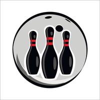 bowling team eller klubb emblem vektor