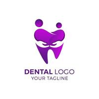 dental tandläkare logotyp ikon och symbol vektor mall