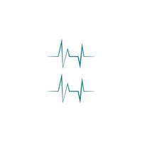 hjärtslag kardiogram ikon vektor logotyp