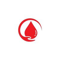 Blut-Logo-Vektor-Symbol-Illustration vektor