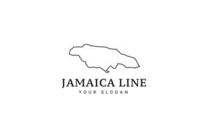 jamaica linje logotyp design mall, årgång stil vektor