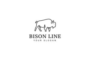 bison bull buffalo angus silhouette biff vintage retro logotypdesign vektor