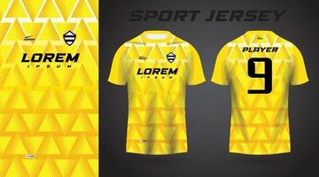 gul skjorta sporttröja design vektor