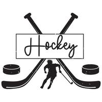 Hockeyschläger-T-Shirt-Design vektor