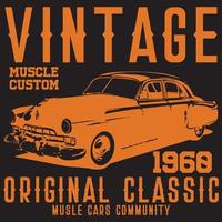 Vantage Muscle Custom 1960 Original-Oldtimer-Design vektor