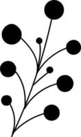 träd blad botanisk blommig dekoration silhuett vektor