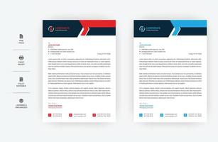 minimales Geschäftsbriefkopfdesign, modernes Vektordesign im A4-Format, vektor