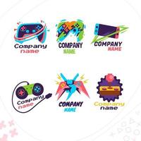cooles und verspieltes Gaming-Logo vektor